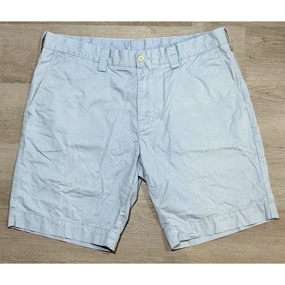Polo Ralph Lauren Chino Shorts Men's Size 36 Light Blue Pima Cotton 9" Inseam